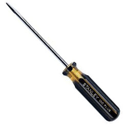 SCREWDRIVER SLOTTED 1/4X4 PLASTIC GRIP - Standard Slotted